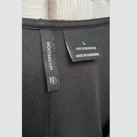 New Directions Black Lace Lined Top Size L - Picture 5 of 5